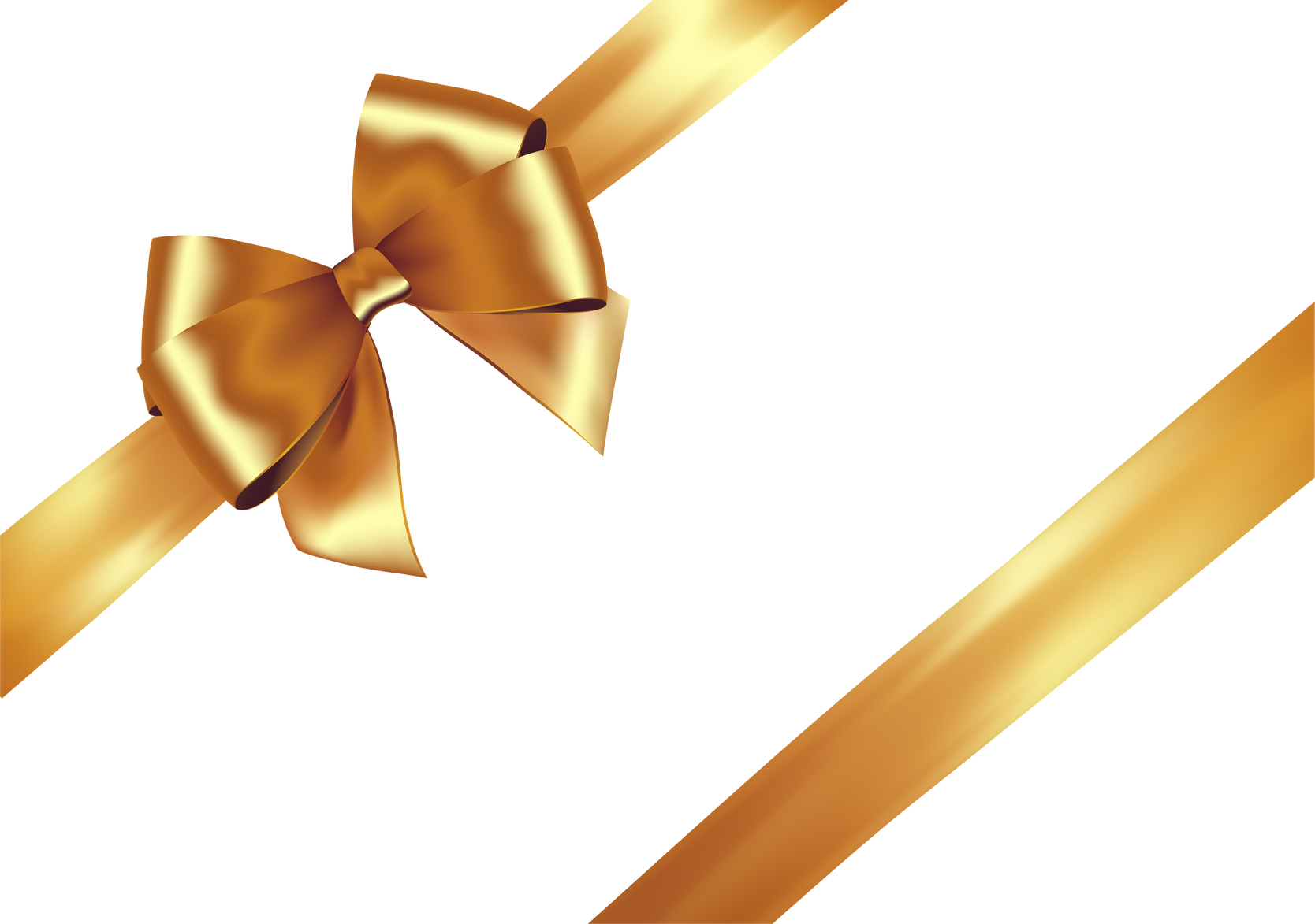 Golden Satin Bow Ribbon